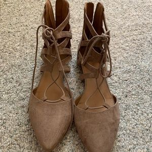 Lace up flats